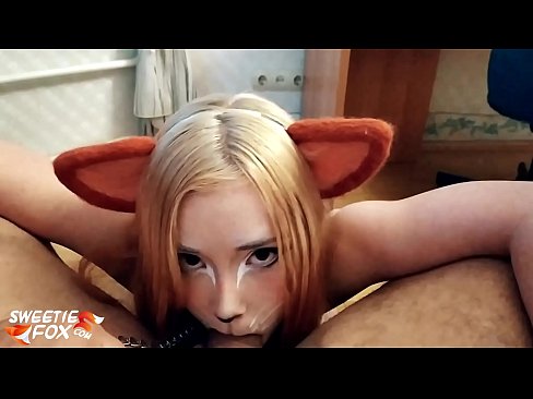 ❤️ Kitsune waxay liqaysaa dick oo afkeeda ku dhufatey ️  Galmada dabada ❌